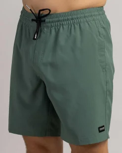 Volcom Stones Hybrid Elastic Waist Shorts Dark Forest Hot
