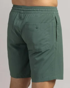 Volcom Stones Hybrid Elastic Waist Shorts Dark Forest Hot