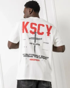 Kiss Chacey Stormed Relaxed T-Shirt Natural White Discount