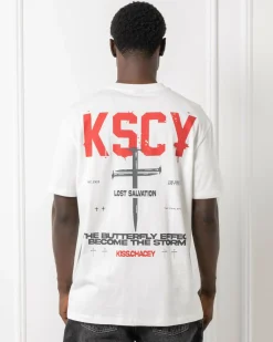 Kiss Chacey Stormed Relaxed T-Shirt Natural White Discount