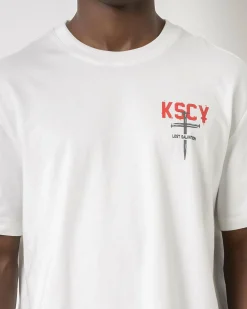 Kiss Chacey Stormed Relaxed T-Shirt Natural White Discount