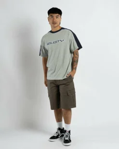Rusty Straight Shooter T-Shirt Grey Marle Hot