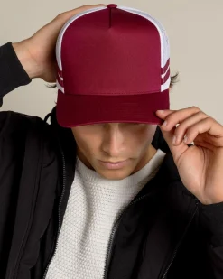 Flexfit Stripe Cap Maroon/white Online