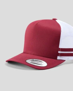 Flexfit Stripe Cap Maroon/white Online