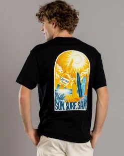 Corona Sun Surf Sand T-Shirt Black Outlet