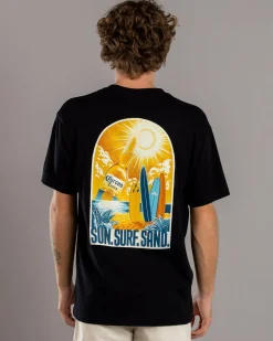 Corona Sun Surf Sand T-Shirt Black Outlet