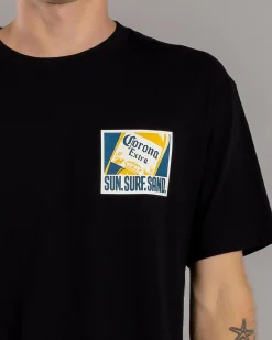 Corona Sun Surf Sand T-Shirt Black Outlet