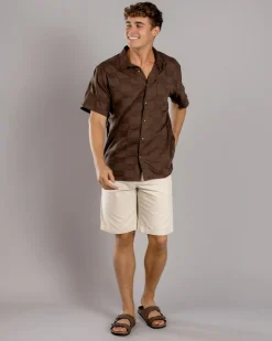 Billabong Sundays Jacquard Short Sleeve Shirt Chocolate Outlet
