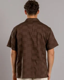 Billabong Sundays Jacquard Short Sleeve Shirt Chocolate Outlet
