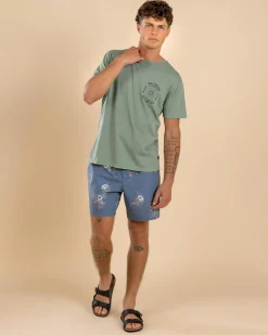 Billabong Sunrise Premium T-Shirt Mineral Blue Discount