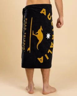 Rip Curl Sunstash Beach Towel Black/gold Clearance