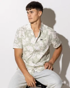 RVCA Sunup Short Sleeve Shirt Light Olive Sale