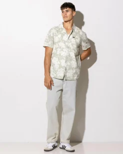 RVCA Sunup Short Sleeve Shirt Light Olive Sale