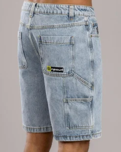 Rip Curl Super Computer Denim Walk Shorts Washed Blue Discount