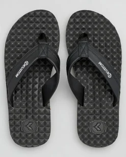 Kustom Super Spike Thongs Black Clearance