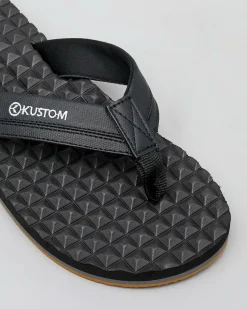 Kustom Super Spike Thongs Black Clearance
