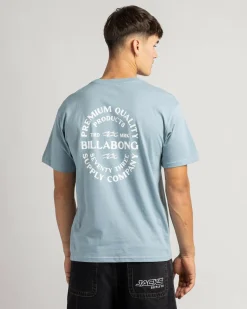 Billabong Supply T-Shirt Washed Blue New