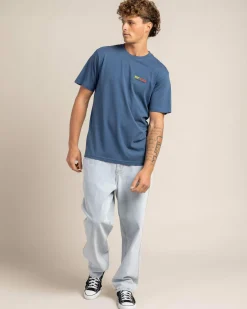 Rip Curl Surf Revival Lined Up T-Shirt Light Navy Online
