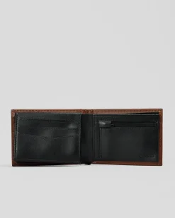 Rip Curl Surf Revival RFID All Day Leather Wallet Dark Brown