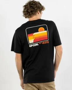Rip Curl Surf Revival Stacked T-Shirt Black