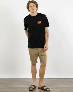 Rip Curl Surf Revival Stacked T-Shirt Black