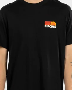 Rip Curl Surf Revival Stacked T-Shirt Black