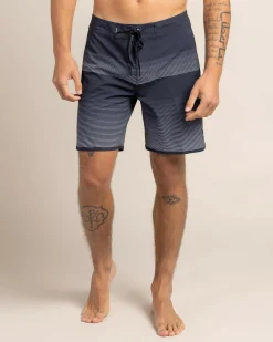 Quiksilver Surfsilk Scallop 18" Board Shorts Dark Navy Tijuana Clearance