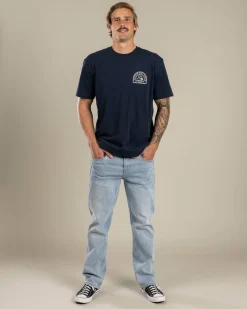 Quiksilver Swell Lines T-Shirt Dark Navy Discount