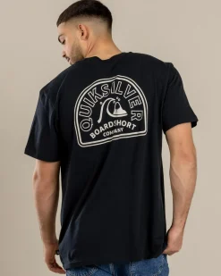 Quiksilver Swell Lines T-Shirt Black Clearance