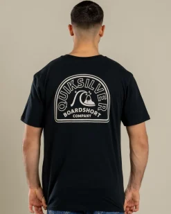Quiksilver Swell Lines T-Shirt Black Clearance
