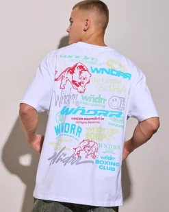 Wndrr Syndicate Box Fit T-Shirt White Hot