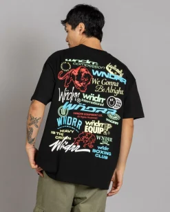 Wndrr Syndicate Box Fit T-Shirt Black Discount