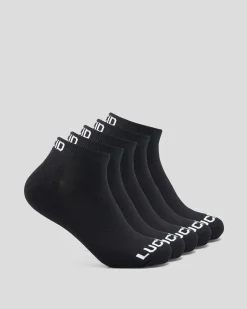 Lucid Tale Ankle Socks 5 Pack Black Outlet