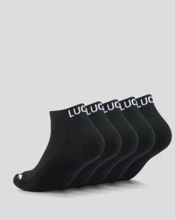 Lucid Tale Ankle Socks 5 Pack Black Outlet