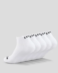 Lucid Tale Ankle Socks 5 Pack White Hot