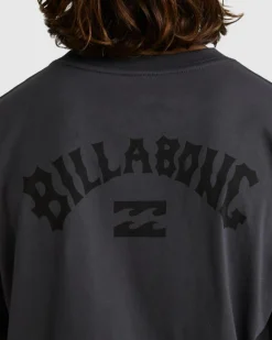Billabong Team Arch Short Sleeve T-Shirt Charcoal New