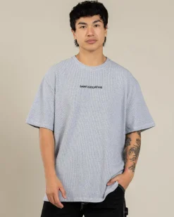 St. Goliath Textured ID T-Shirt Navy New