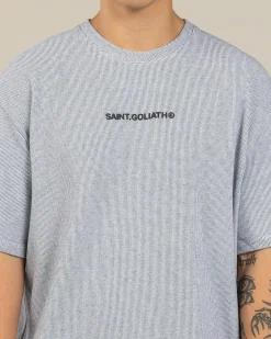 St. Goliath Textured ID T-Shirt Navy New