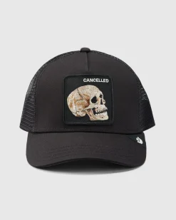 Goorin Bros The Cancelled Skull Trucker Cap Black