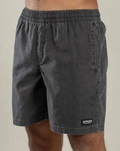Afends The Dopamine Board Shorts Black Acid Wash Hot
