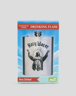 Get It Now The Holy Water Metal Flask Silver
