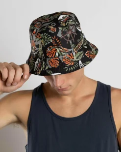 The Mad Hueys The Island Captain Reversible Bucket Hat Black Best