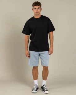 Happy Hour Thrift Denim Shorts Bleached Blue Best