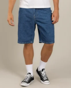 Happy Hour Thrift Denim Shorts Washed Blue New