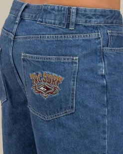 Happy Hour Thrift Denim Shorts Washed Blue New