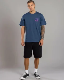 Rip Curl Throwback T-Shirt Light Navy Outlet