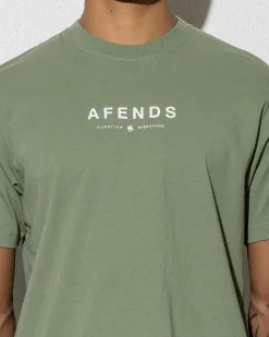 Afends Thrown Out T-Shirt Oil Green Online