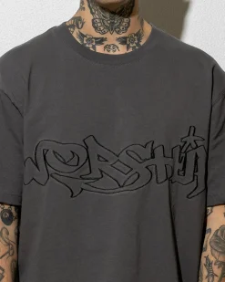 Worship Supplies Throws T-Shirt Worn Black Clearance
