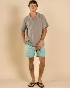 Rhythm Tile Beach Shorts Sea Foam New