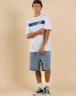 Quiksilver Tilt Panel Knit T-Shirt White Best